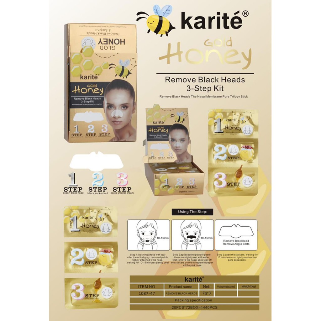 [ECER] MASKER KOMEDO KARITE GOLD HONEY NO.1087-47