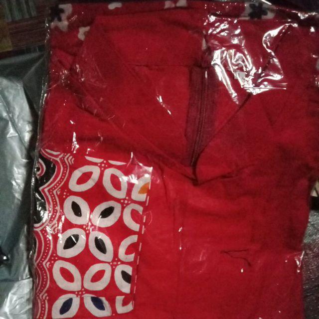 Batik Tunik Shibori Jumputan Terbaru All Size 106cm / Hrb026 Yelbor Navbor / Biru Putih / Original..