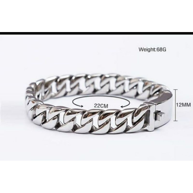 gelang titanium pria-cowok stainlees steel 316L