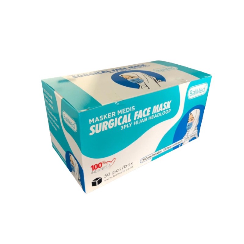 Hijab Masker Medis Surgical Mask BalMed ( 3PLY)