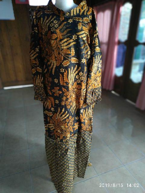 Gamis Syari Batik Sogan Kode 2501 / Couple Batik Sogan