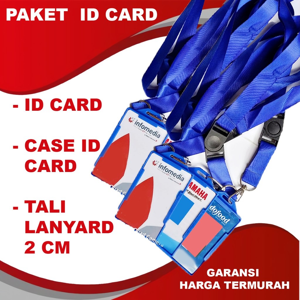 

PAKET LENGKAP ID CARD PLUS TALI LANYARD POLOS 2 CM
