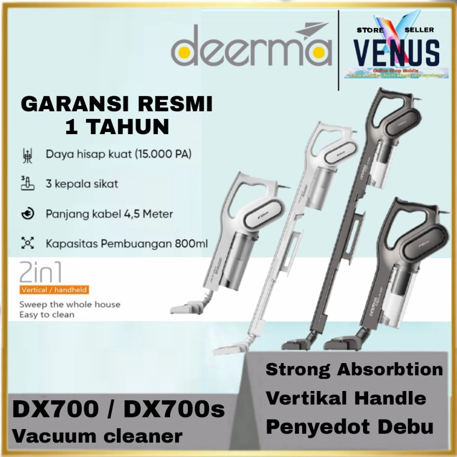 Deerma Vacuum Cleaner Handheld DX700s / DX700 2in1 Penghisap Debu