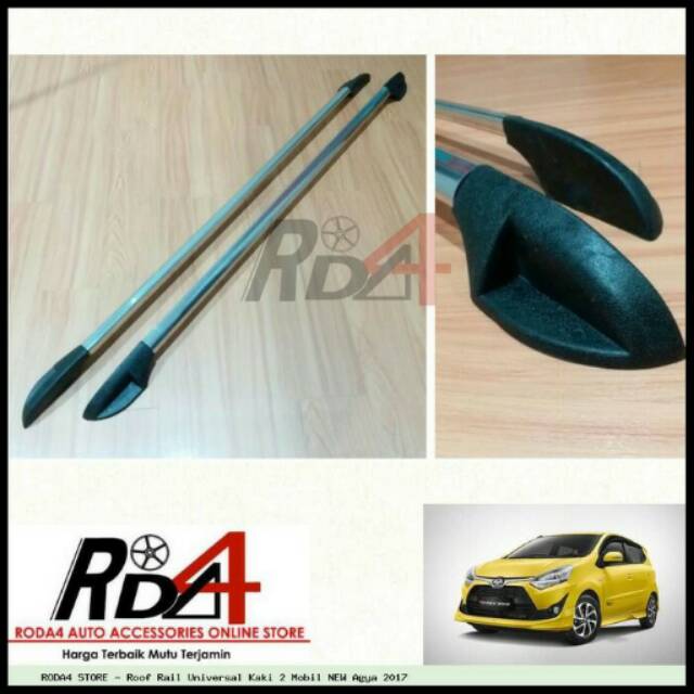 Roof Rail Universal Kaki 2 Aluminium new agya 2017