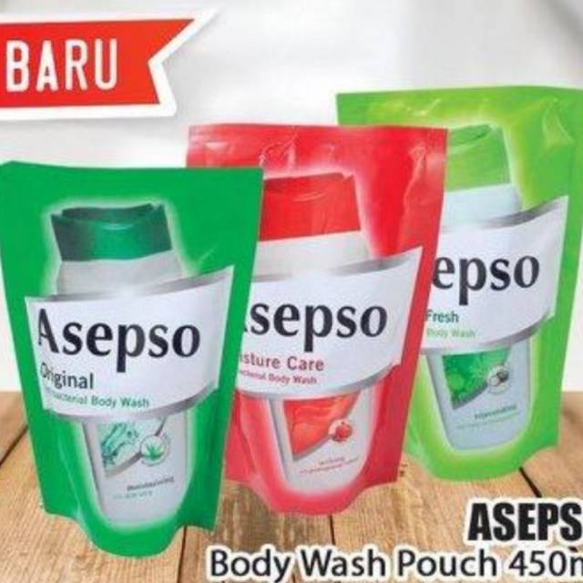 Asepso Body Wash Sabun Cair Antiseptic Antibakteri Refill 450ML