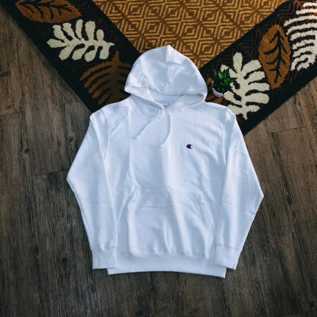 white champion hoodie mens small