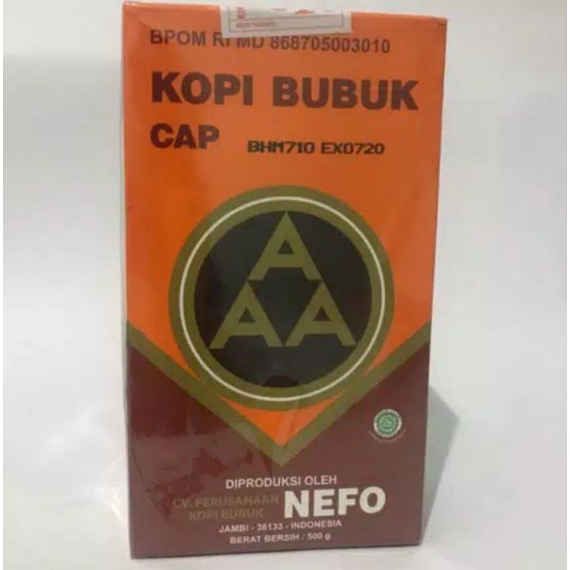 

KOPI MURNI BUBUK HITAM EXCELSA NIKMAT ASLI CAP AAA NEFO JAMBI 500 GRAM