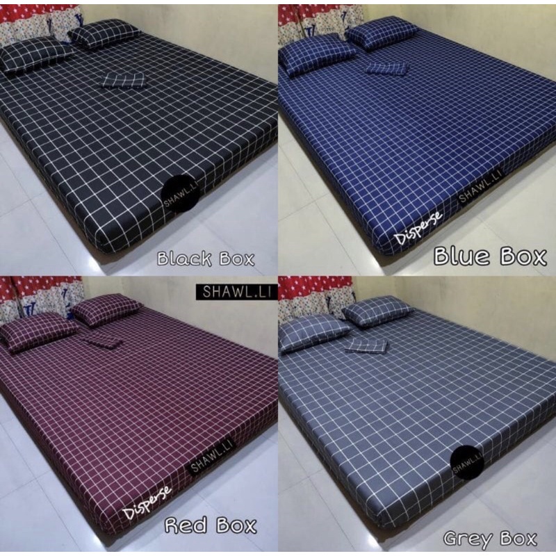 SEPREI MOTIF AESTHETIC BLACK SQUARE KOTAK HITAM SEGI HITAM KOTAK NAVY SEPREI MONOKROM SIZE