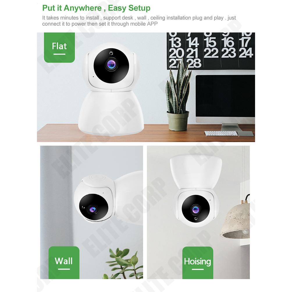 [APP V380] Ipcam CAMERA SNOWMAN CCTV HD 720P WIRELESS WIFI V380 PRO MOTION DETECTOR INFRAMERAH