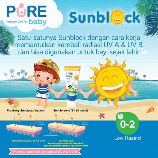 Pure Baby Sunblock Bayi / Krim Perlindungan Matahari Bayi