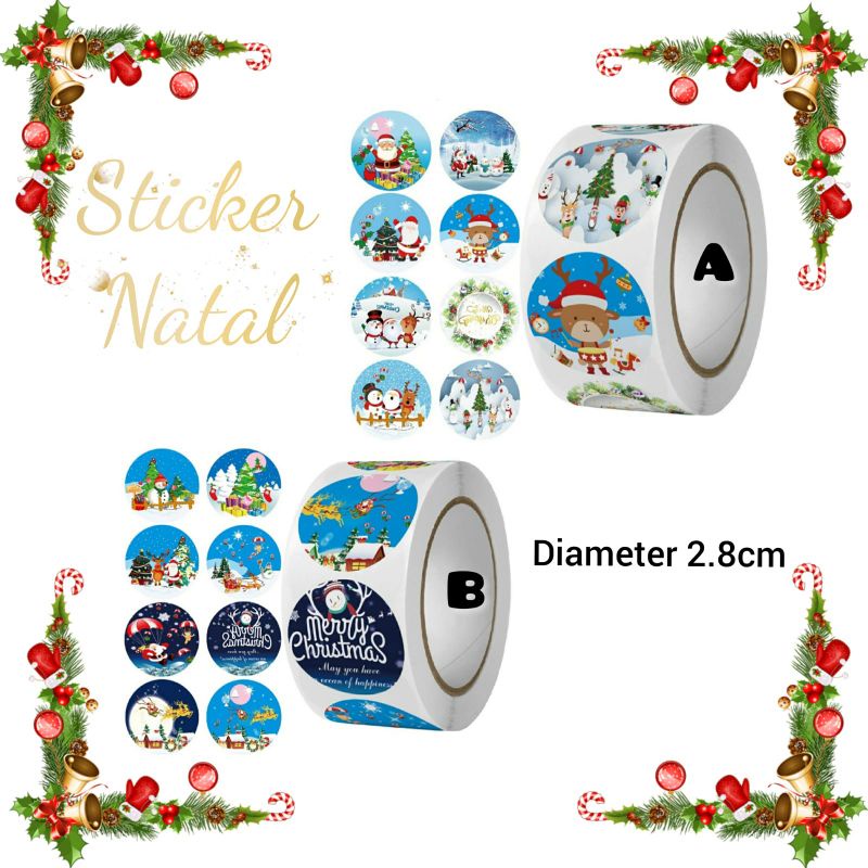 

Stiker Natal Christmas Sticker Merry Christmas