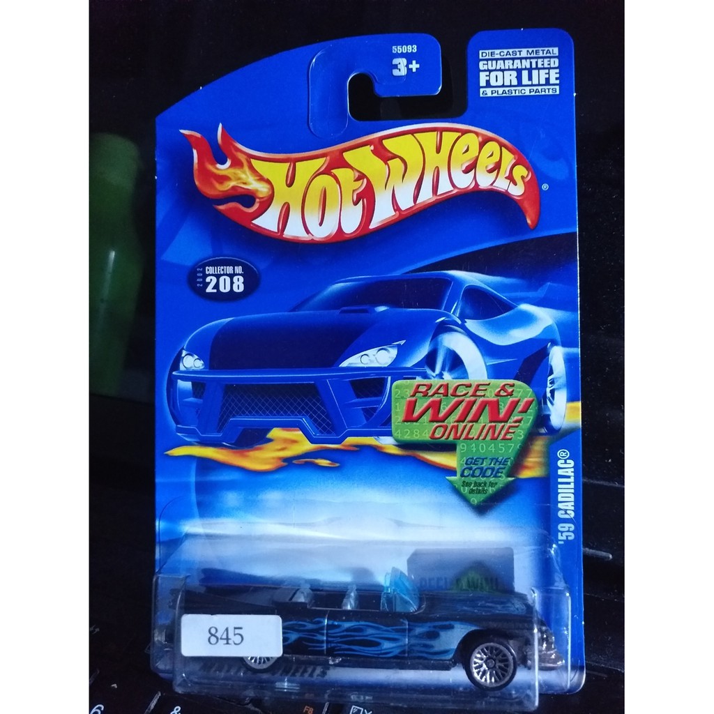 HOT WHEELS 59 CADILLAC HITAM BIRU