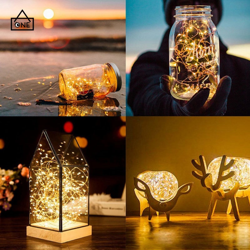 COD❤1M 2M Lampu Led Peredupan Tiga Kecepatan Fairy Tale Fantasy Ag13 Baterai String Light Lampu A one