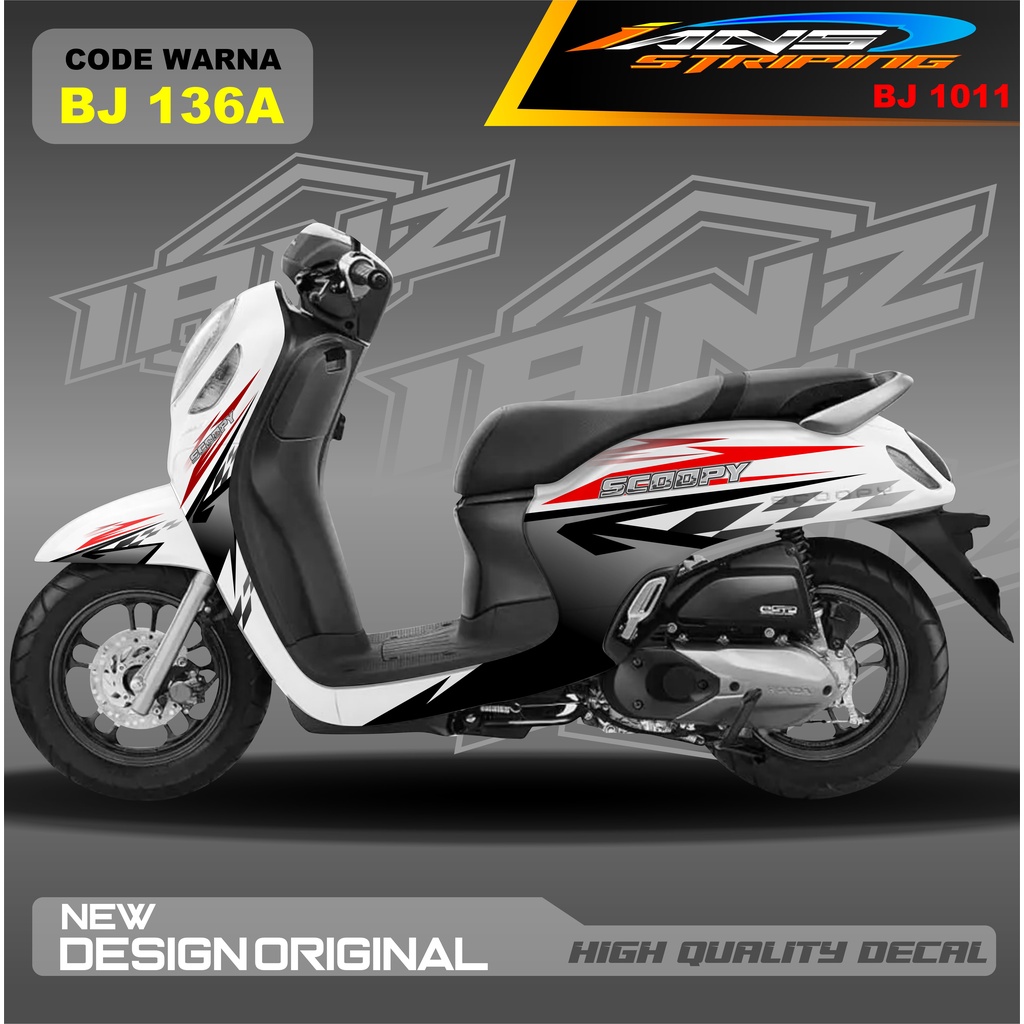 DECAL STICKER HONDA SCOOPY FULL BODY / STICKER VARIASI SCOOPY TERBARU  / STICKER SCOOPY