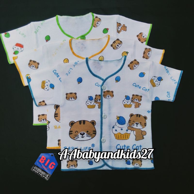Baby Life 3PC Baju Bayi Lengan Pendek Newborn Lembut Dan SNI