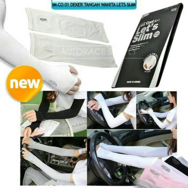 LETS SLIM SARUNG TANGAN MANSET PELINDUNG MATAHARI ANTI UV ANTI PANAS