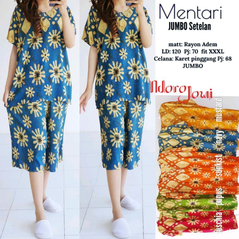 MENTARI jumbo set / grosir daster gogo jumbo by Ndoro jowi