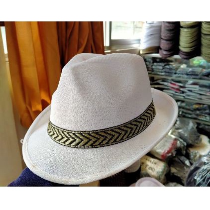 NEW TOPI FEDORA COWO CEWE PUTIH | TOPI PANTAI FEDORA | TOPI JAZZ FEDORA TERLARIS