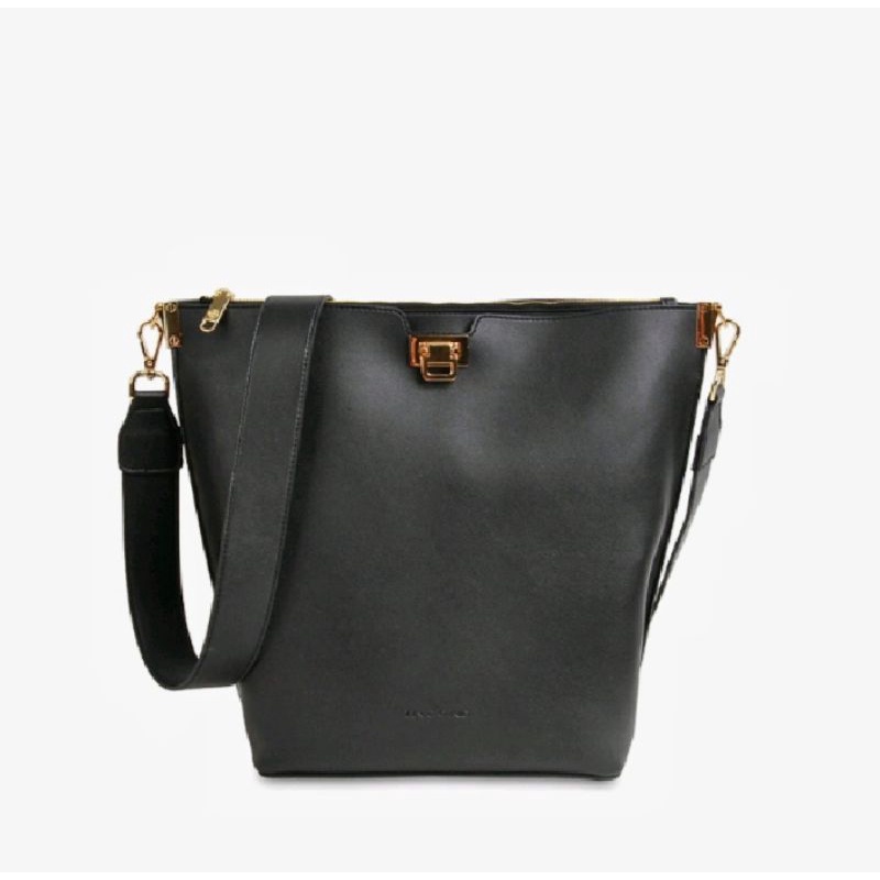 Les Catino New York Gramercy Bendlock Shoulder Black