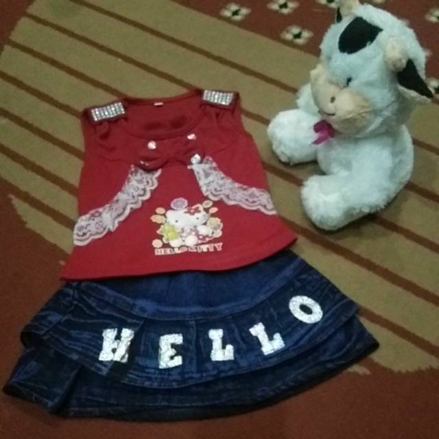Set rok anak/set rok jeans