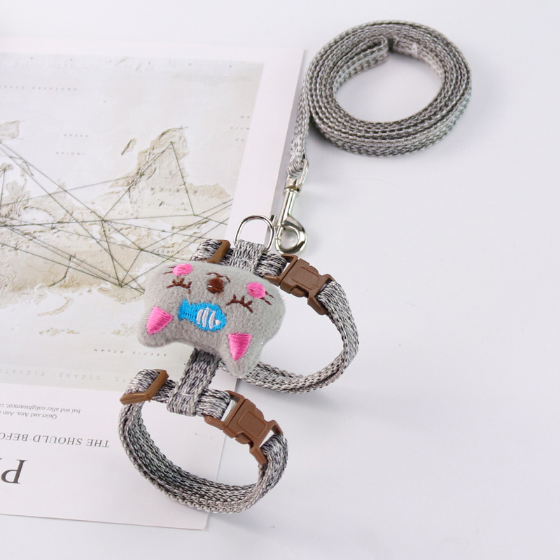 ★〓YUFeiPet〓★ Cat Leash Multicolor Dog Dog I-shaped Traction Rope  with Pet Dolls Dog Leash Cat Leash Cat Accessories Dog Accessories