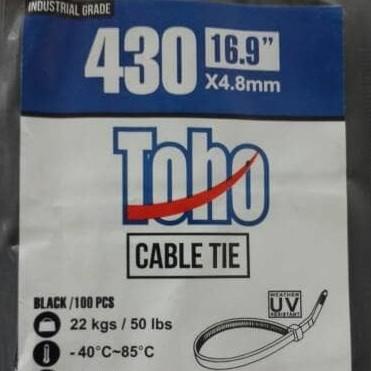 

Office & Stationery | Document Organizer | Toho Cable Kabel Tali Ties Tie Tis 4.8 Mm X 430 Isi 100 Putih Hitam | Best Seller
