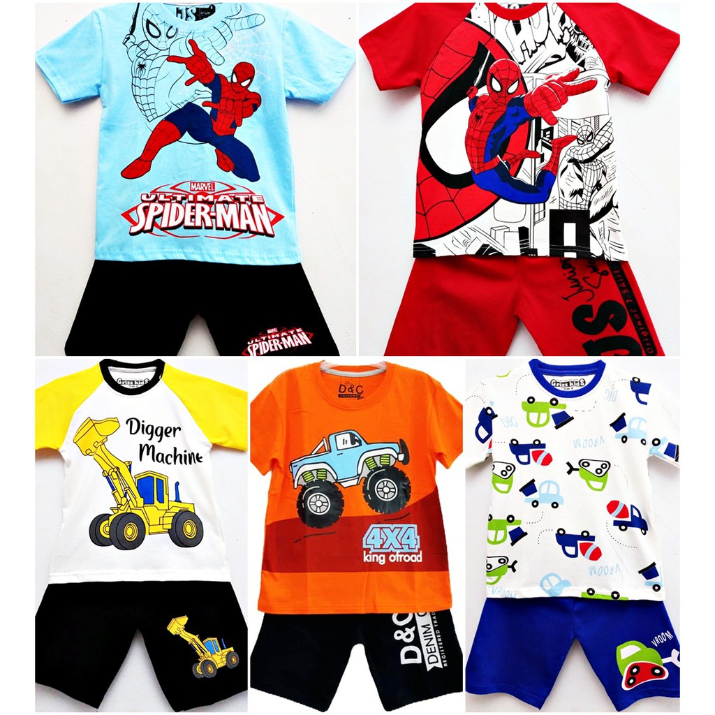  RESTOCK Setelan baju  anak  Cowok  usia  1 2 3 4  5 6 7 8 9 