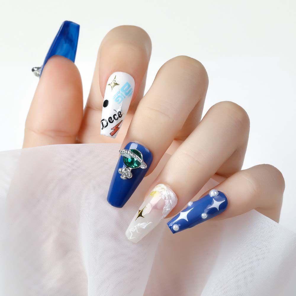 Mxbeauty 1 Kotak Berlian Imitasi Bentuk Saturnus Planet Untuk Dekorasi Nail Art DIY