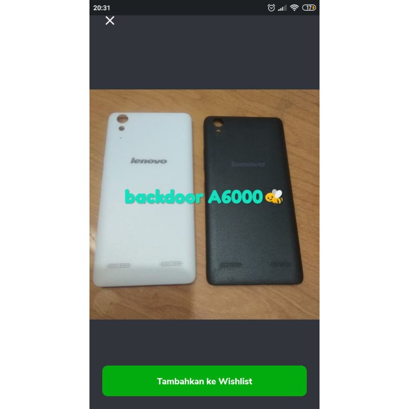 BACKDOOR BACKCOVER CASING CESING CHASING LENOVO A6000 / A6000+ / A6000 PLUS