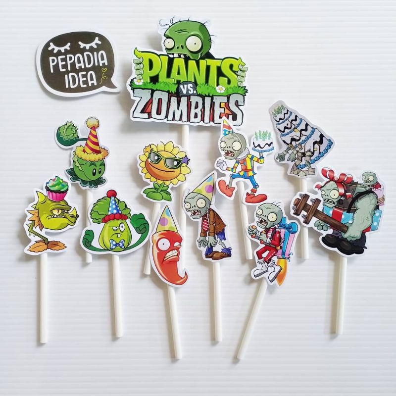 

PLANTS VS ZOMBIE CAKE TOPPER HIASAN KUE ULANG TAHUN