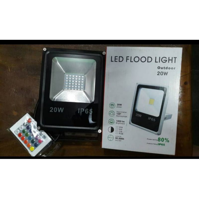 lampu tembak led sorot 20w 20 watt rgb outdoor cafe panggung