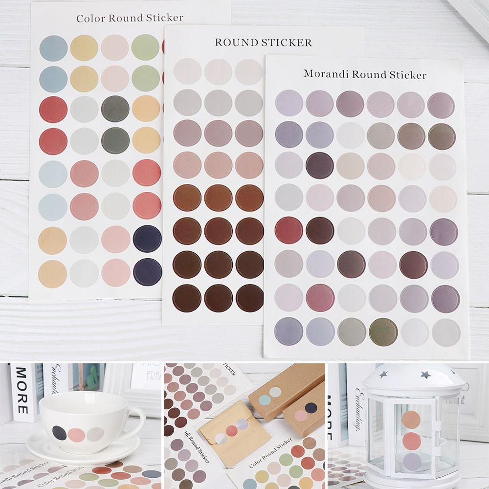 Top1/5sheets Sealing Stiker Hadiah Anak Bentuk Dot Album Decor Dapat Ditulis