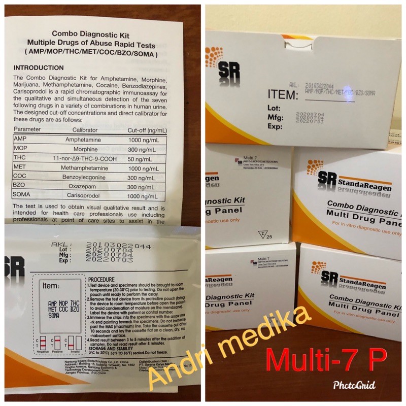 Tes Narkoba-Multi 7 Parameter isi 25 Tes