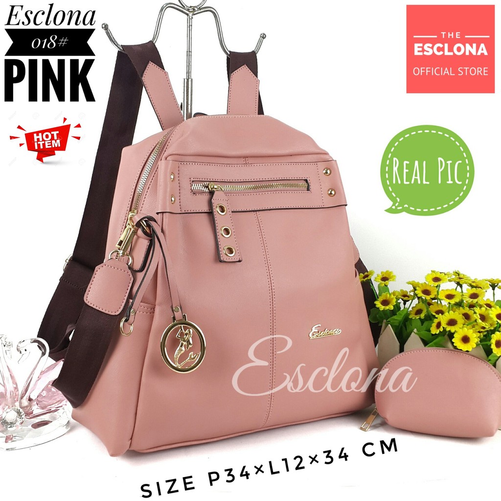 Tas Ransel Wanita Import Batam Bag Backpack Gendong Women 018 Selempang Cewek Branded Cantik Grosir Fashion Murah Handbag Original Besar Laptop Kantor Kerja Kuliah Premium Super Populer Terbaru Terlaris Hobo Gadis Traver Dewasa Santai Berpergian Camping