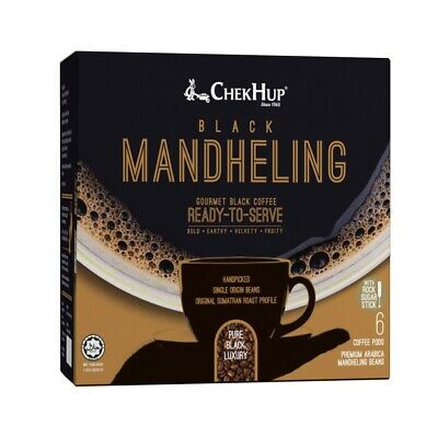 

Chek Hup Black Mandheling Gourmet Black Coffee 6 x 10 Gram