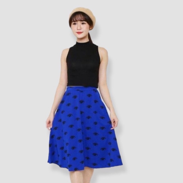 Kenzo Eye Midi Flare Skirt
