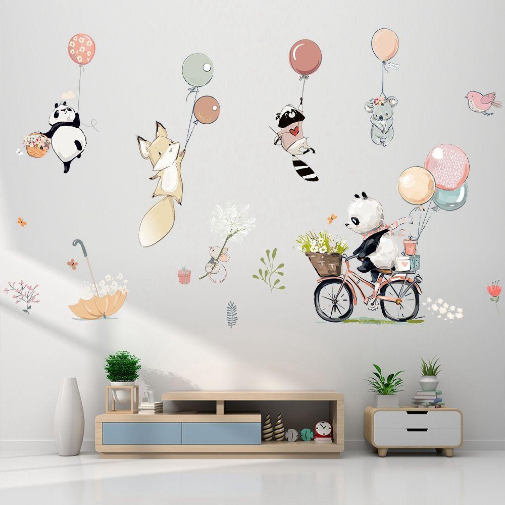 【 ELEGANT 】 Hewan Stiker Dinding Removable Perekat Diri Dekorasi Kamar Tidur Berwarna Tempel Dan Kupas Untuk Kamar Anak Wall Decals