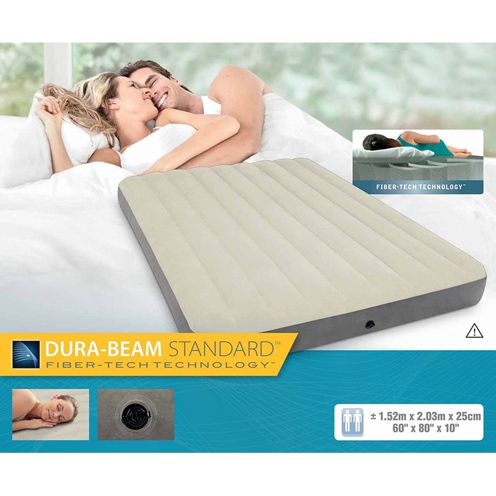 Kasur Angin Deluxe Full High Bed Dura Beam With Fiber Tech INTEX 64103 64709 QUEEN / AIRBED /AIR BED