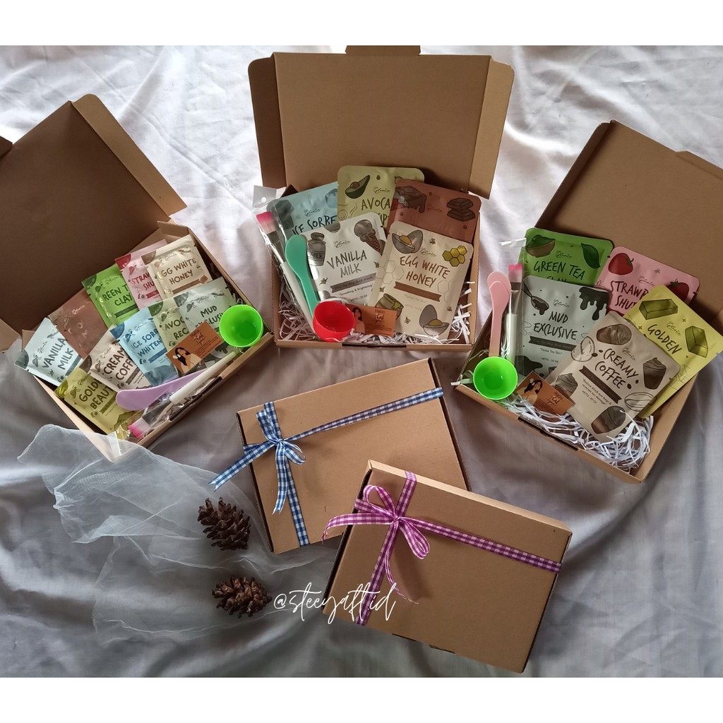 Gift Box Hampers Masker Wajah Kado Cewek Masker Wajah Organik Skincare Bpom Kado Ultah Kado Wisuda