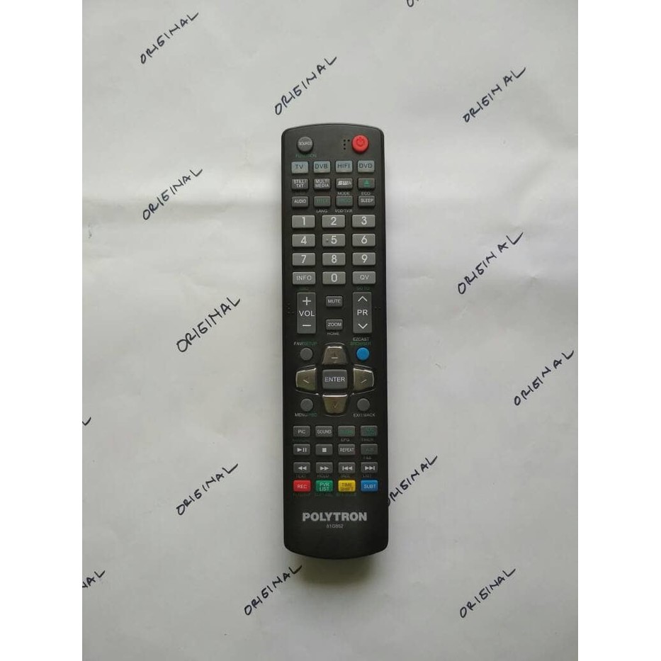 Remot Remote Polytron 81G862 Original TV DVB HIFI DVD Ori Asli