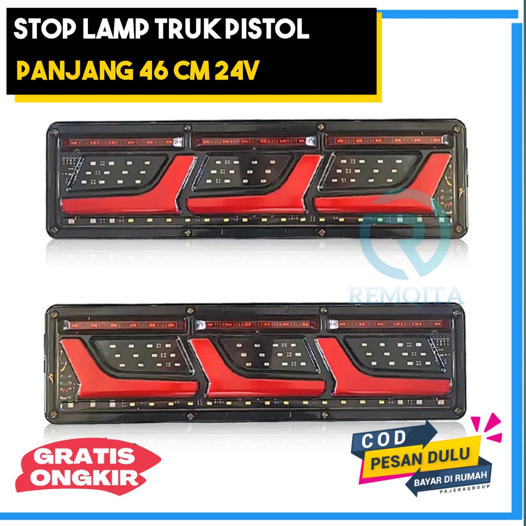 Stop Lamp Truk 24 Volt Terbaru Tahun 2021 Stoplamp Truk 24 Volt Variasi Led Lampu Belakang Truk Led