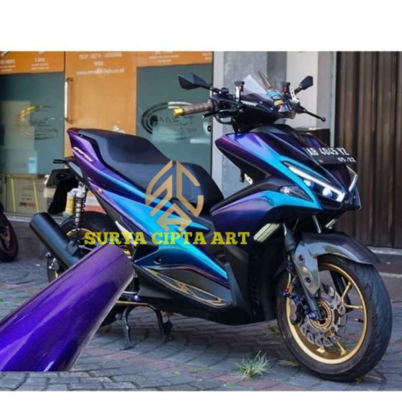 SKOTLET STIKER BUNGLON BLUE VIOLET CHAMELEON SKOTLET BIRU BUNGLON STIKER BUNGLON SCOTLITE BUNGLON SC