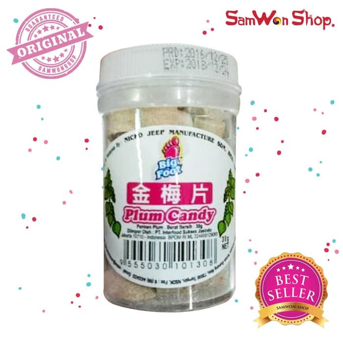 

BIG FOOT PLUM CANDY 30grBtl PERMEN PLUM MANIS MENYEGARKAN HHR1846