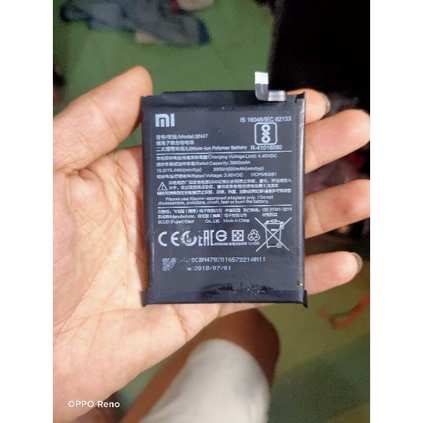 baterai bn47 baterai xiaomi bn-47 baterai xiaomi mia2 lite redmi 6 pro cabutan original