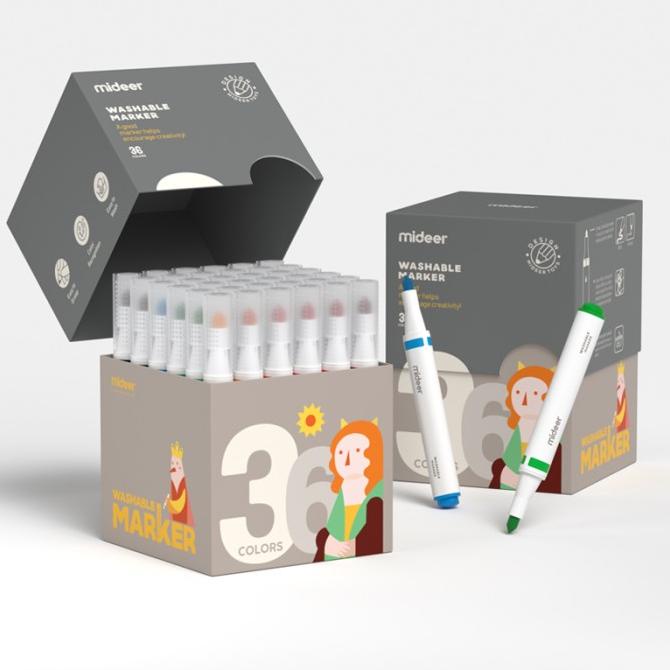 

Mideer Washable Marker (isi 36)