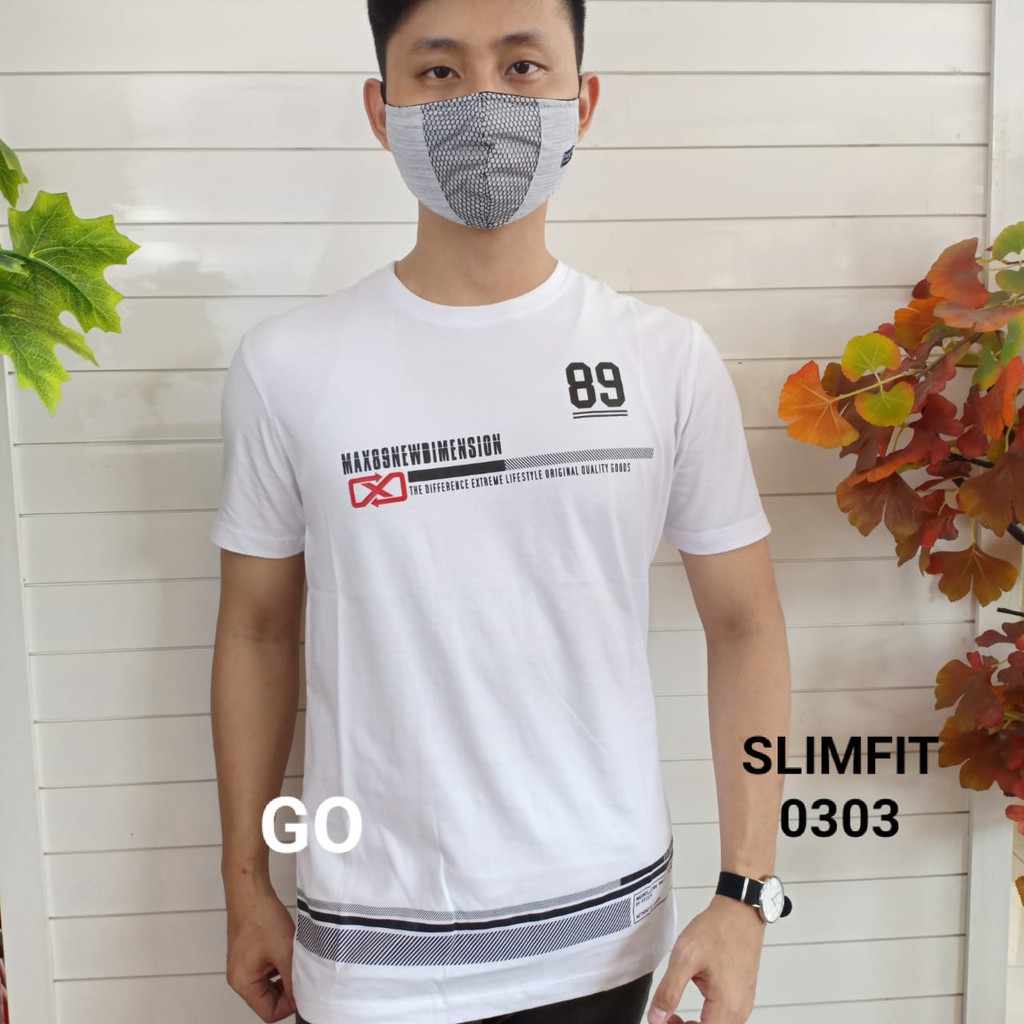 gos gof MAXMILLIAN KAOS C (Slimfit) Pakaian Pria Atasan Kaos Oblong Original Lengan Pendek