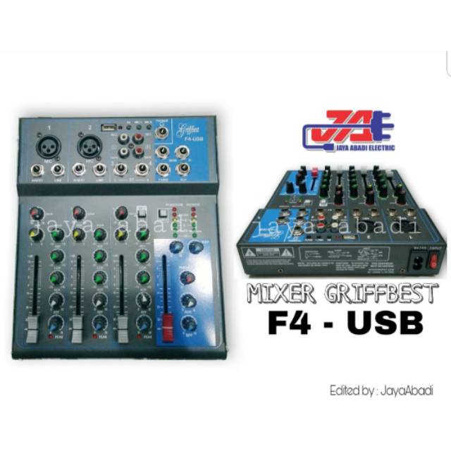 MIXER GRIFFBEST F4 USB (4CHANNEL)