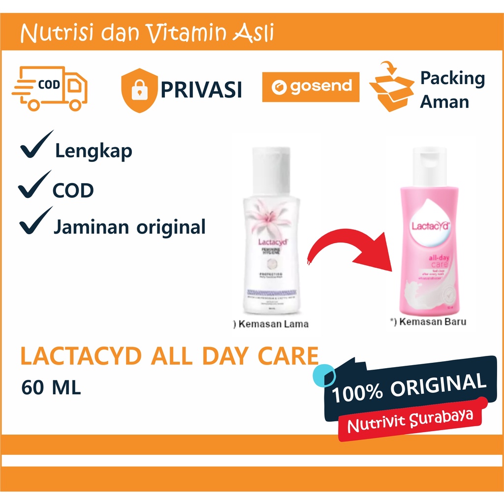 Lactacyd All Day Care / Pembersih Kewanitaan 60 ML