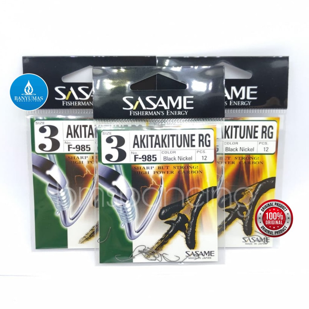 [BISA COD] B130 Mata Kail Pancing Sasame Akitakitune RG F-985 Size No 3 isi 12pcs Asli Original
