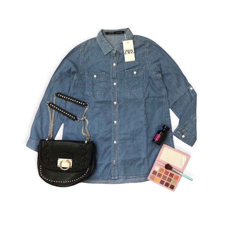 Kemeja Denim Wanita zara